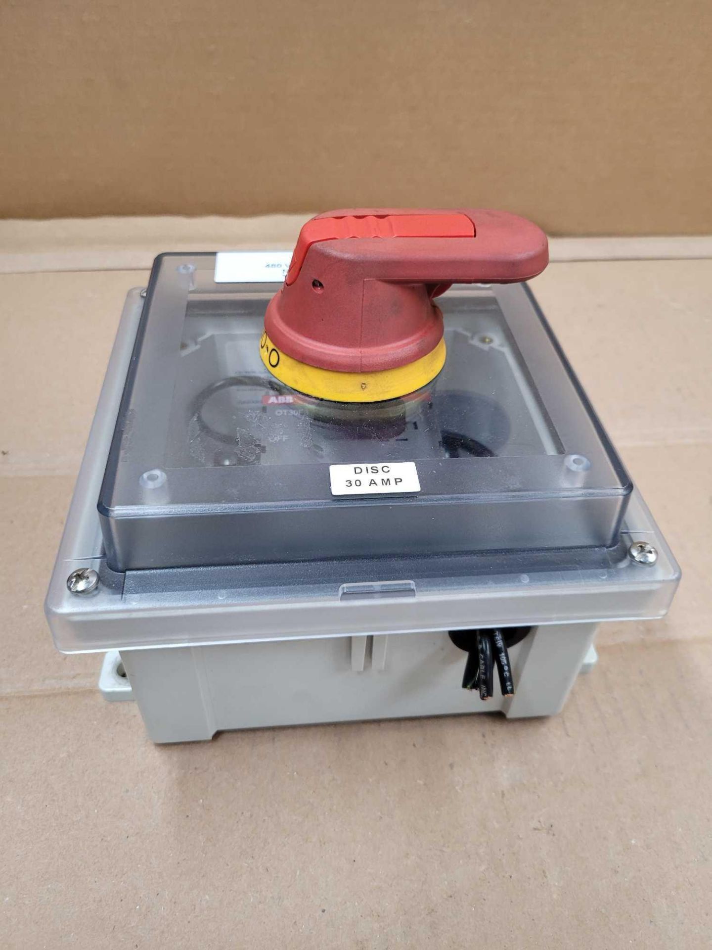 ABB OT30F3 / Disconnect Switch with Handle and Fibox Control Panel Enclosure