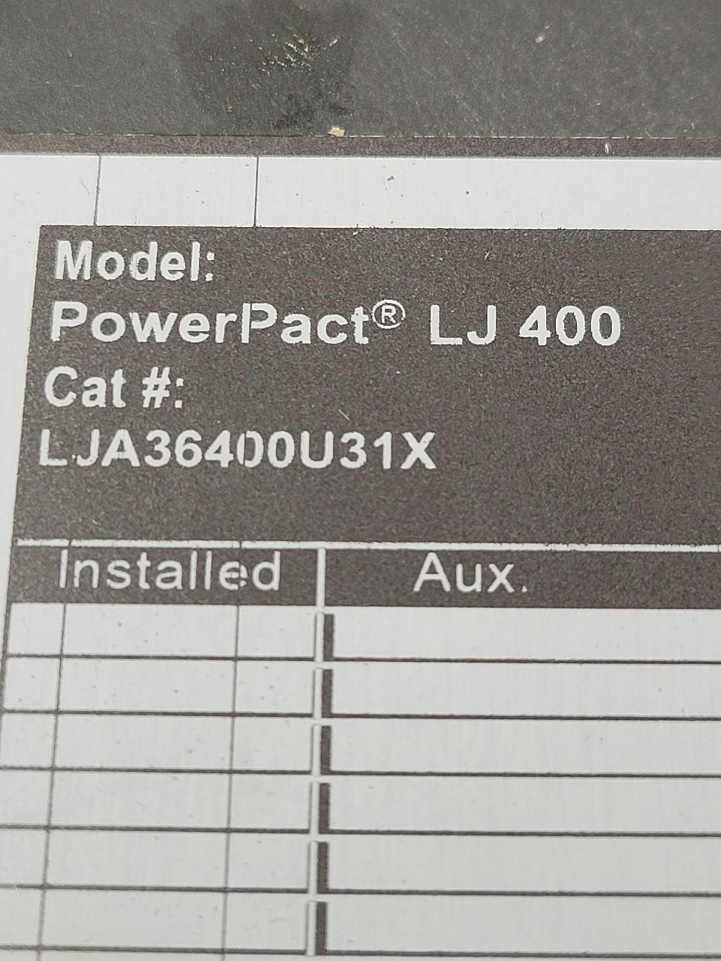 SQUARE D LJA36400U31X / 400 Amp Molded Case Circuit Breaker  /  Lot Weight: 16.2 lbs - Image 3 of 6