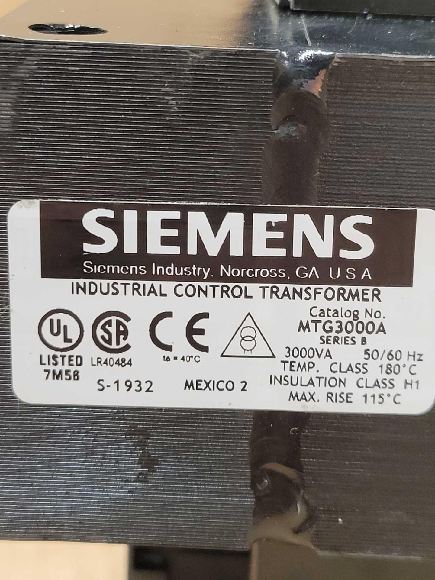 SIEMENS MTG3000A / Series B Industrial Control Transformer  /  Lot Weight: 54.4 lbs - Bild 5 aus 6