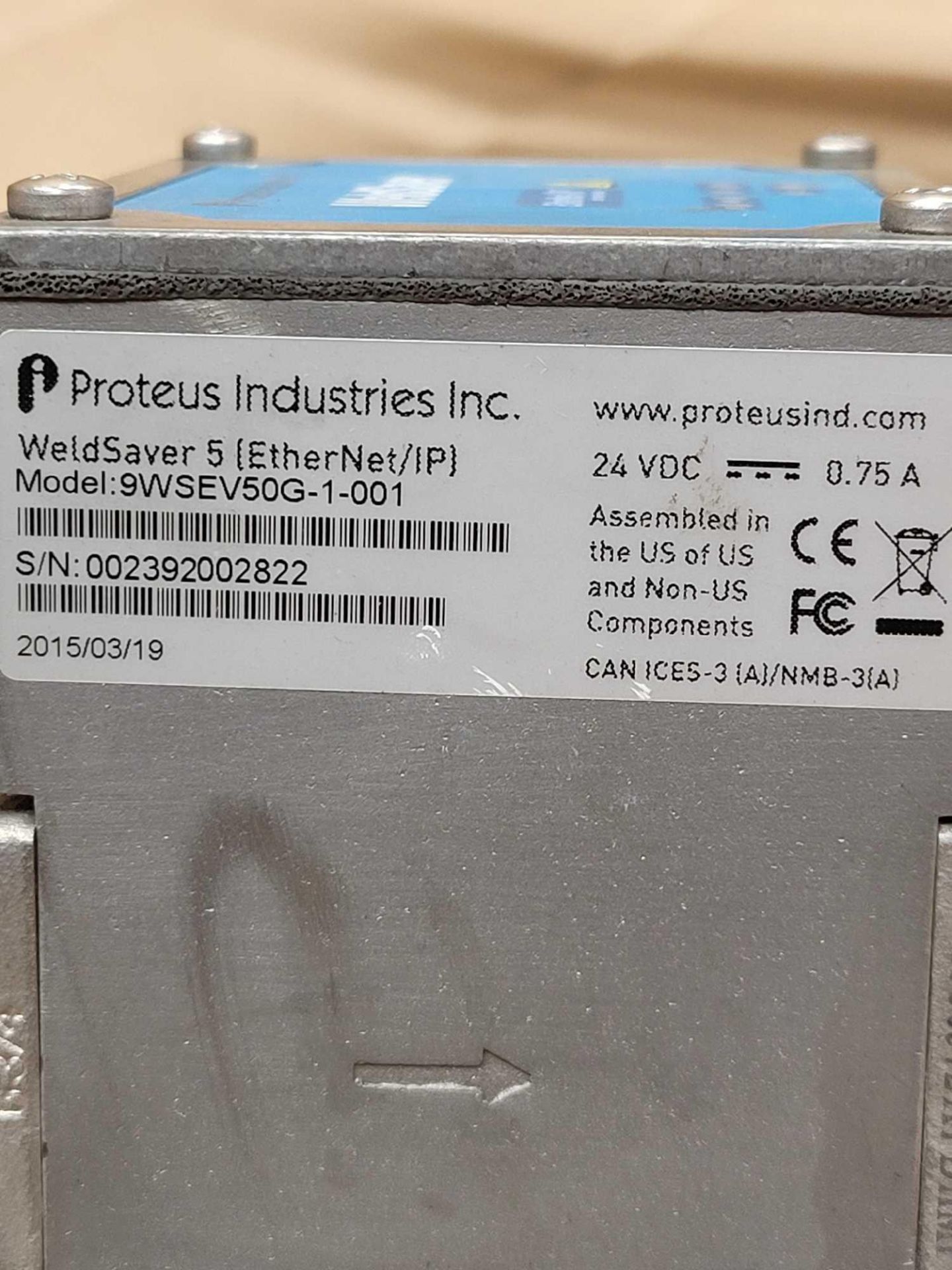 LOT OF 2 PROTEUS INDUSTRIES 9WSEV50G-1-001 with ASSURED AUTOMATION VNC20005-305.90.18M9 and ASSURED - Image 3 of 8