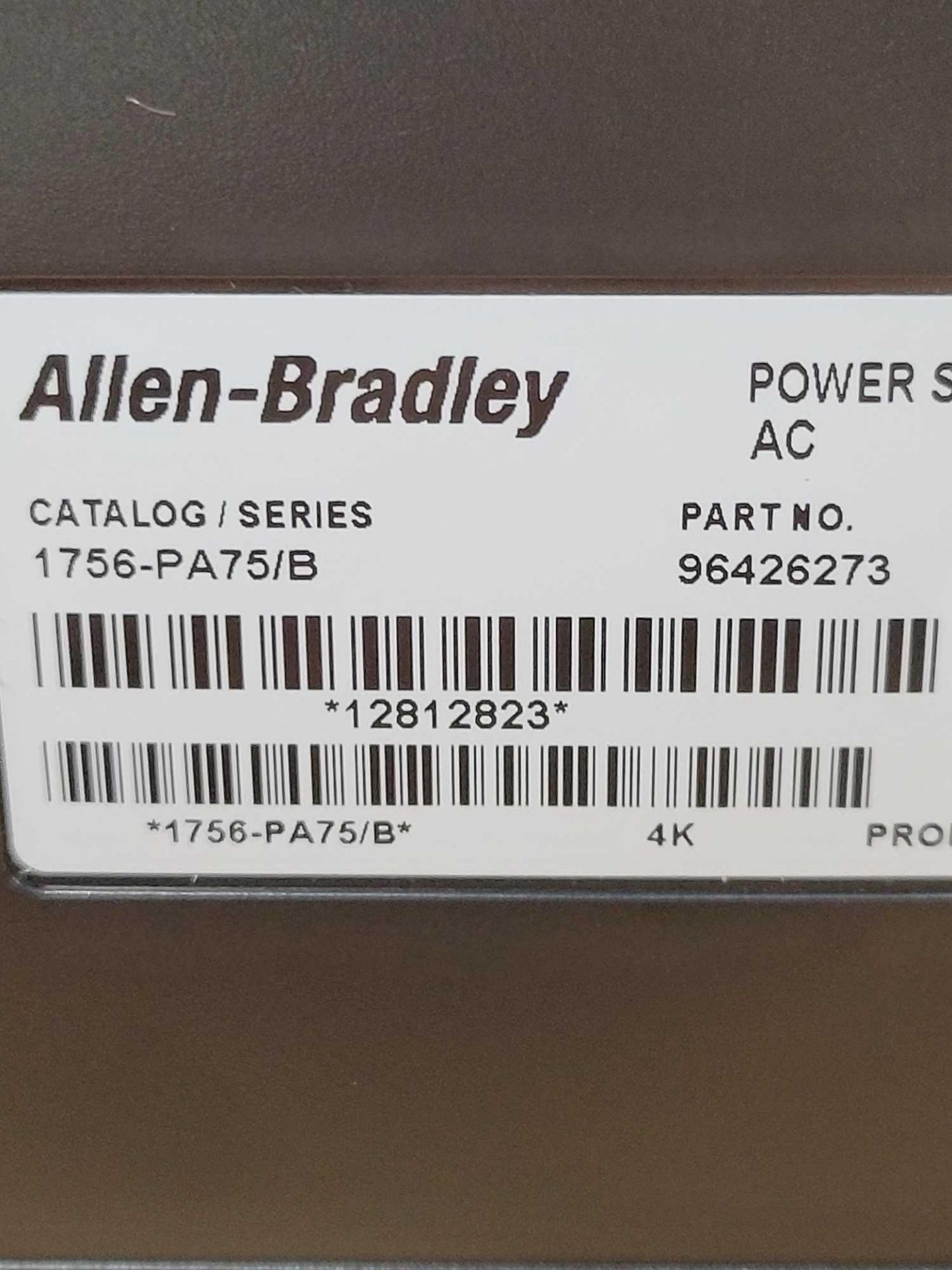 ALLEN BRADLEY 1756-PA75 with 1756-A10 / Series B ControlLogix Power Supply with Series B 10 Slot PLC - Image 4 of 8