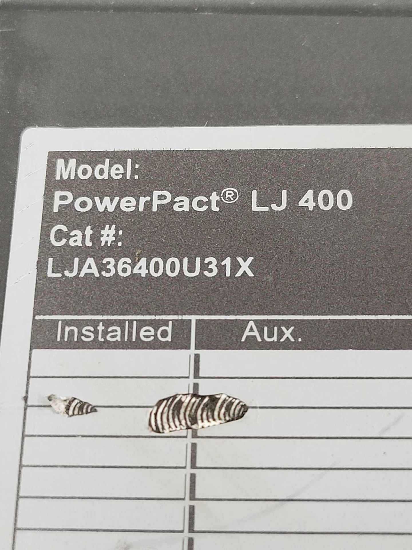 SQUARE D LJA36400U31X / 400 Amp Molded Case Circuit Breaker  /  Lot Weight: 16.4 lbs - Image 3 of 6
