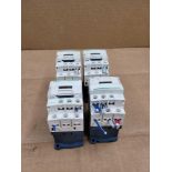 LOT OF 4 SCHNEIDER ELECTRIC CAD50BD with LAD4TBDL / Control Relay with Suppressor Block  /  Lot Weig