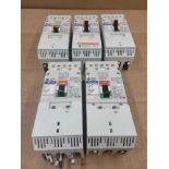 LOT OF 5 ALLEN BRADLEY 140U-H6C3-C30B / 30 Amp Molded Case Circuit Breaker  /  Lot Weight: 13.0 lbs