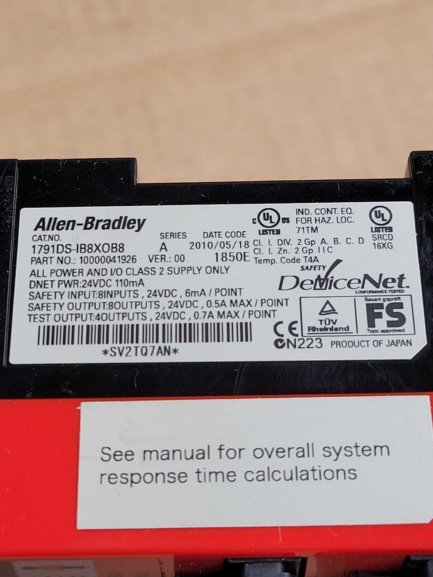 LOT OF 5 ALLEN BRADLEY 1791DS-IB8XOB8 / Series Combination I/O Module  /  Lot Weight: 4.6 lbs - Image 6 of 7