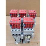 LOT OF 5 ALLEN BRADLEY 100S-C37DJ14BC / Series C Guardmaster Safety Contactor  /  Lot Weight: 10.6 l