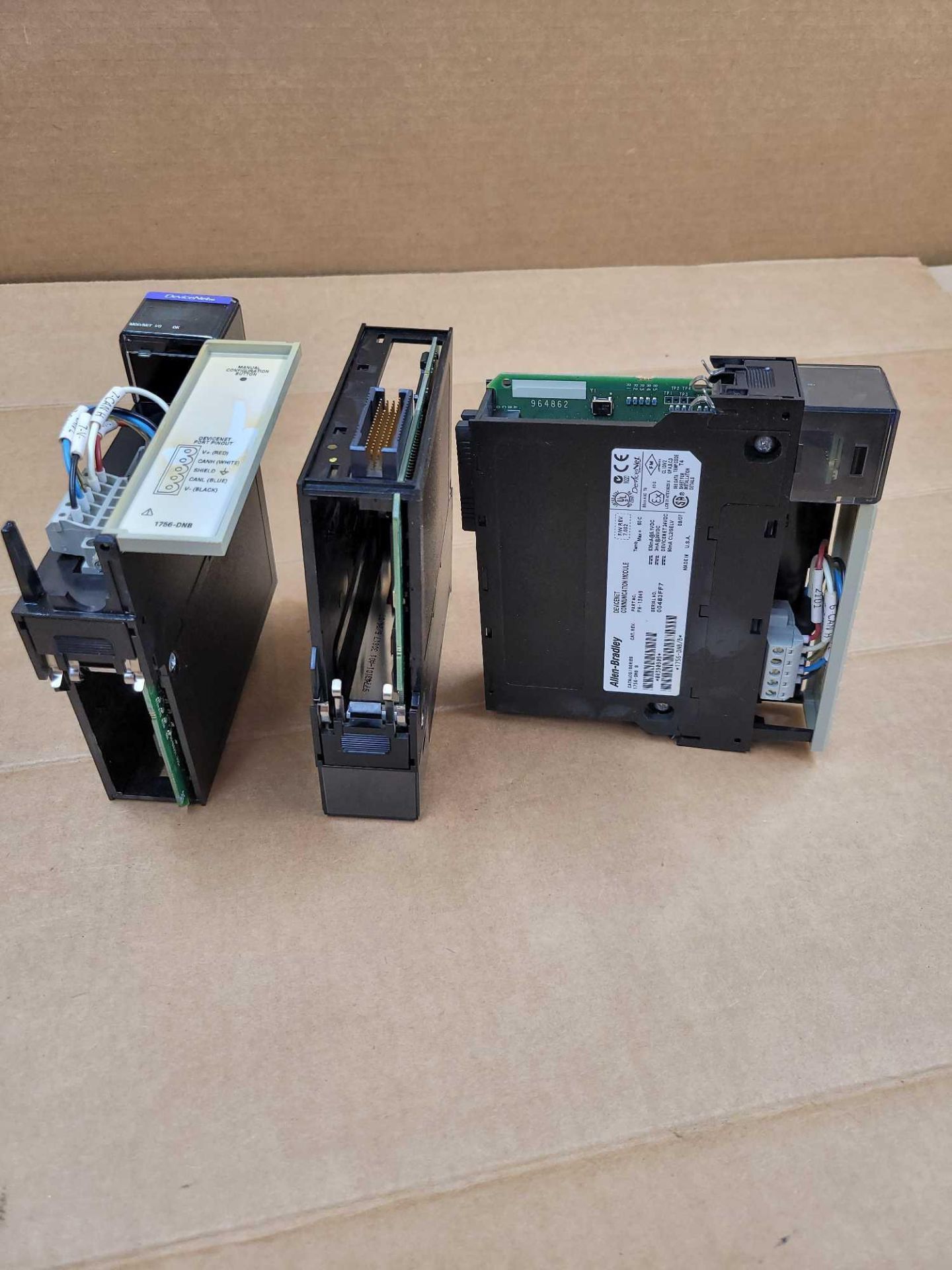 LOT OF 3 ALLEN BRADLEY 1756-DNB / Series B Devicenet Communication Module  /  Lot Weight: 1.6 lbs - Image 8 of 8