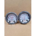 LOT OF 2 DWYER 3010MR / Series 3000MR 0-10" Photohelic Gauge  /  Lot Weight: 3.6 lbs