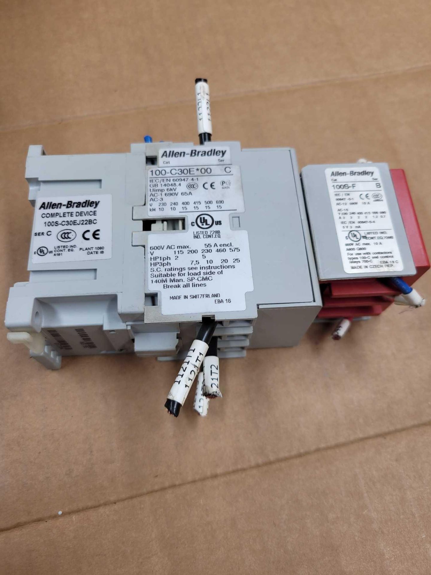 LOT OF 5 ALLEN BRADLEY 100S-C30EJ22BC / Series C Guardmaster Safety Contactor  /  Lot Weight: 6.2 lb - Image 3 of 7