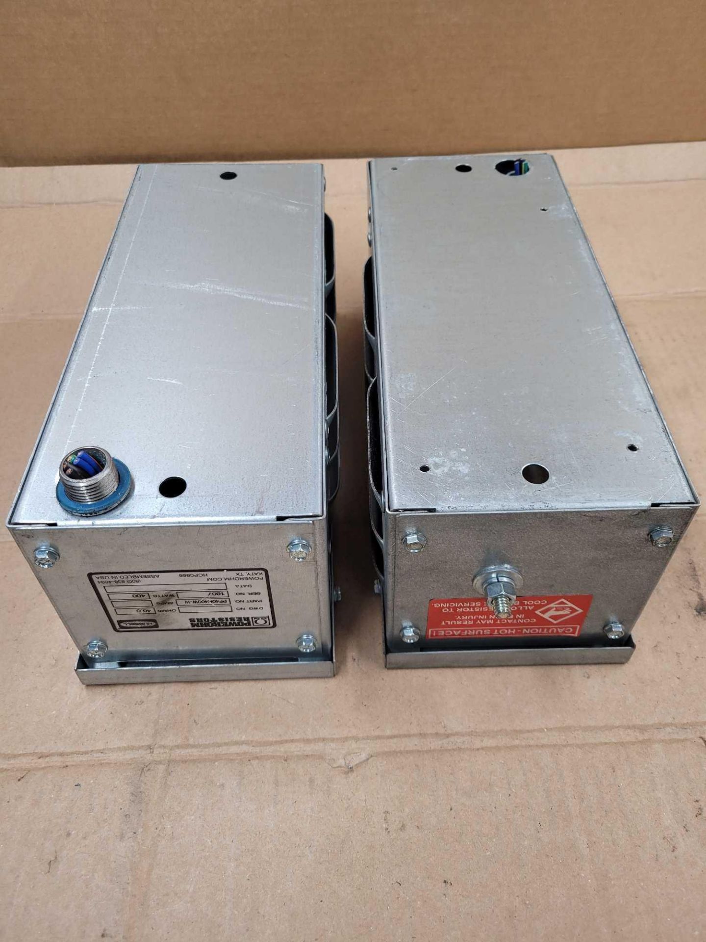 LOT OF 2 POWEROHM PF40R400W-W / Braking Resistor  /  Lot Weight: 12.8 lbs - Image 3 of 4