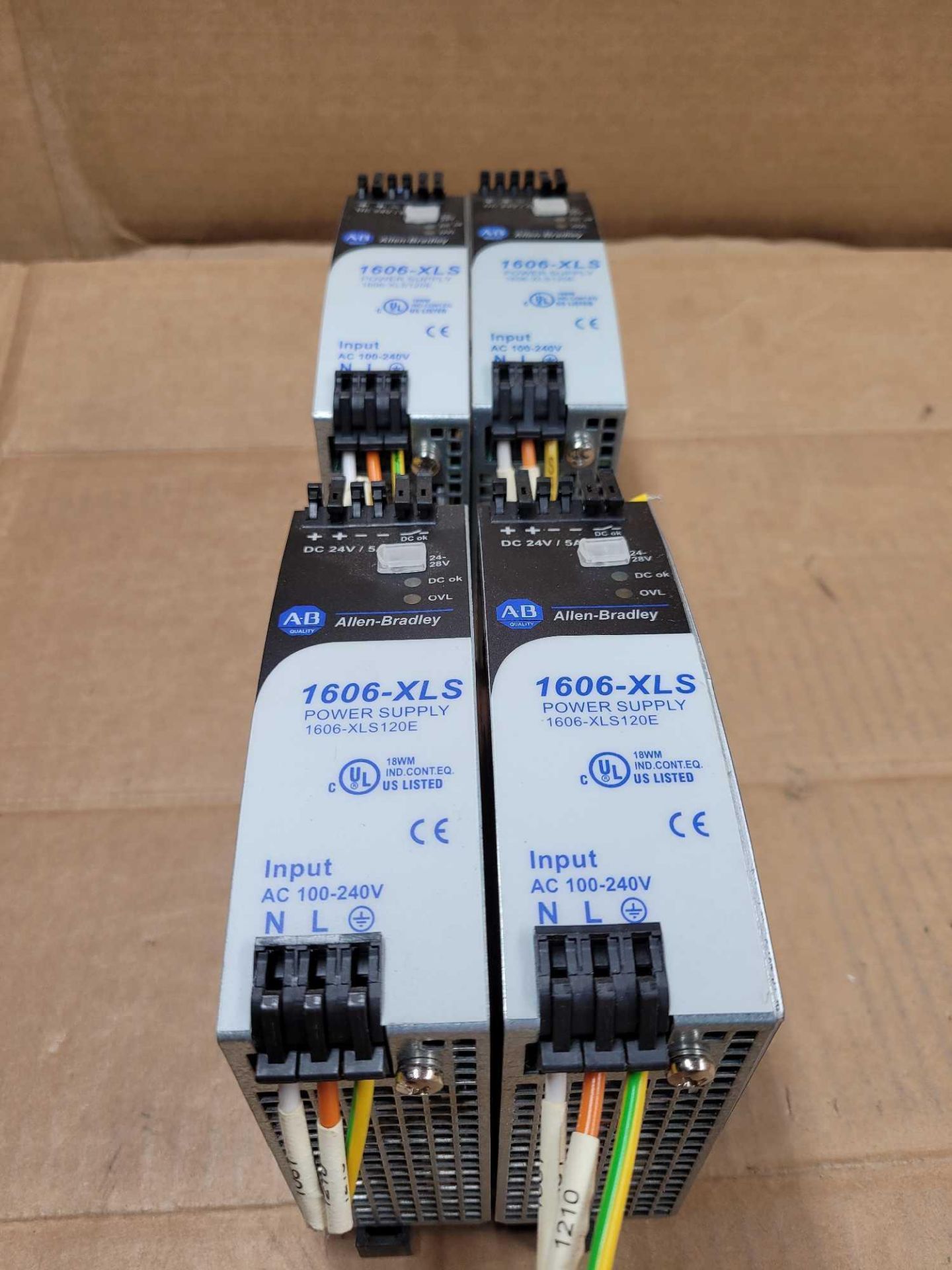 LOT OF 4 ALLEN BRADLEY 1606-XLS120E / Series A Power Supply  /  Lot Weight: 5.6 lbs