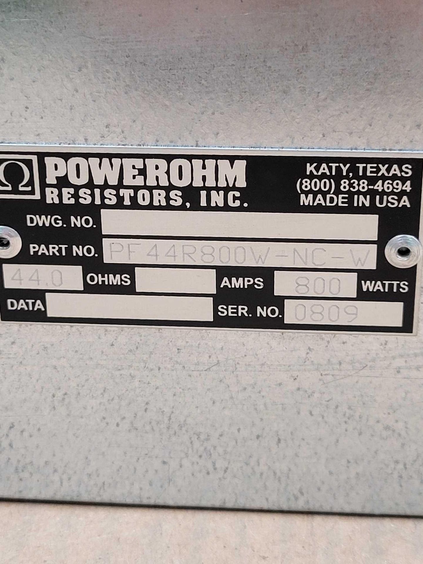 LOT OF 2 POWEROHM PF44R800W-NC-W / Braking Resistor  /  Lot Weight: 15.8 - Image 2 of 6