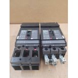 LOT OF 2 SQUARE D HJA36030 / 30 Amp Molded Case Circuit Breaker  /  Lot Weight: 9.6 lbs