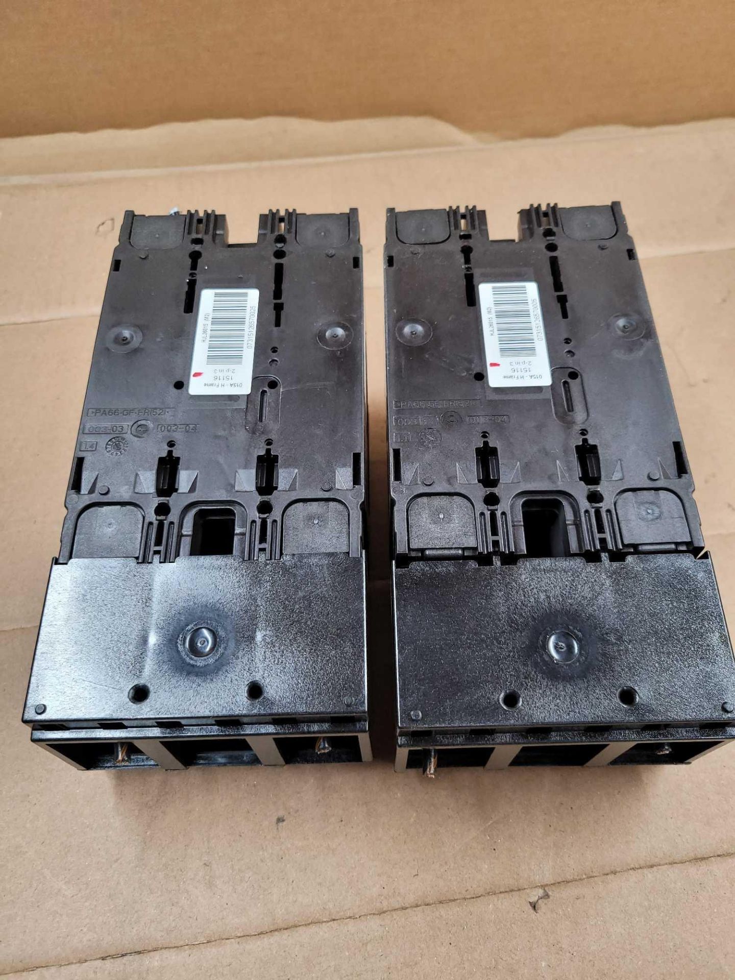 LOT OF 2 SQUARE D HJL26015 / 15 Amp Molded Case Circuit Breaker  /  Lot Weight: 7.8 lbs - Image 5 of 5