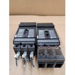 LOT OF 2 SQUARE D HJA36030 / 30 Amp Molded Case Circuit Breaker  /  Lot Weight: 9.8 lbs