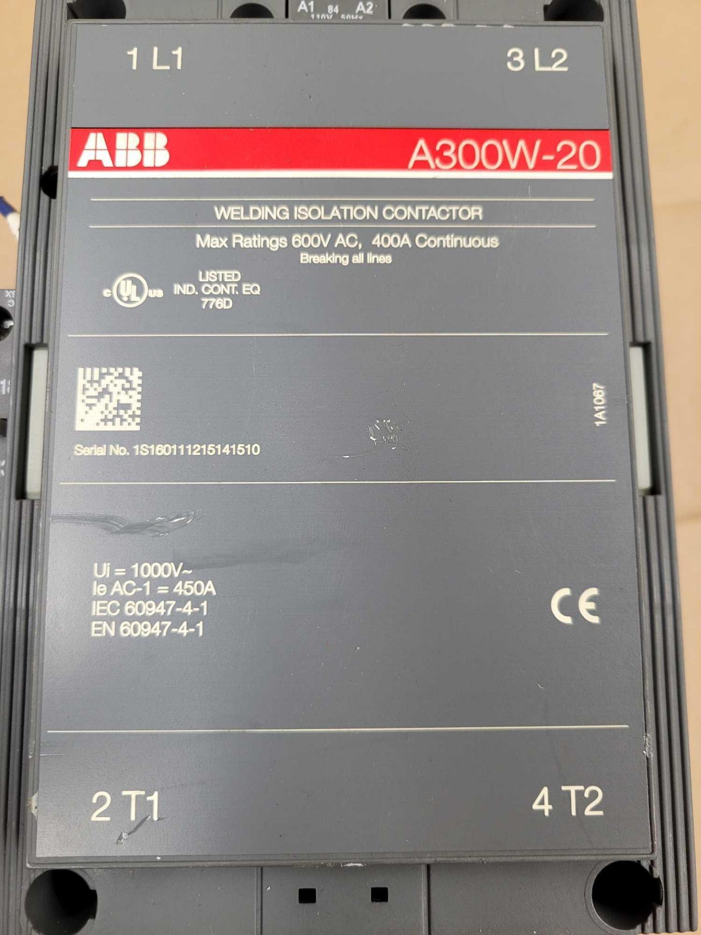 ABB A300W-20 / Welding Isolation Contactor  /  Lot Weight: 13.4 lbs - Image 2 of 5