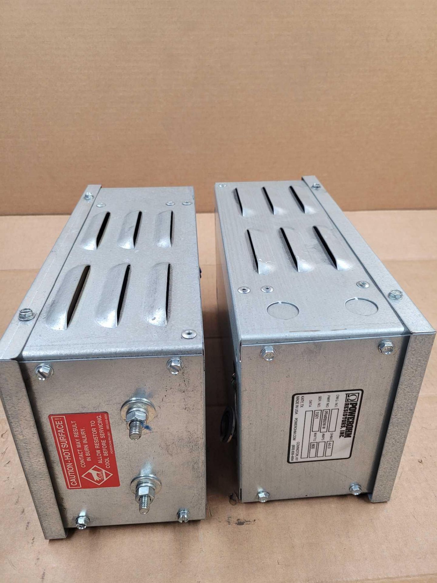 LOT OF 2 POWEROHM PF44R800W-W / Braking Resistor  /  Lot Weight: 17.2 lbs - Image 3 of 5