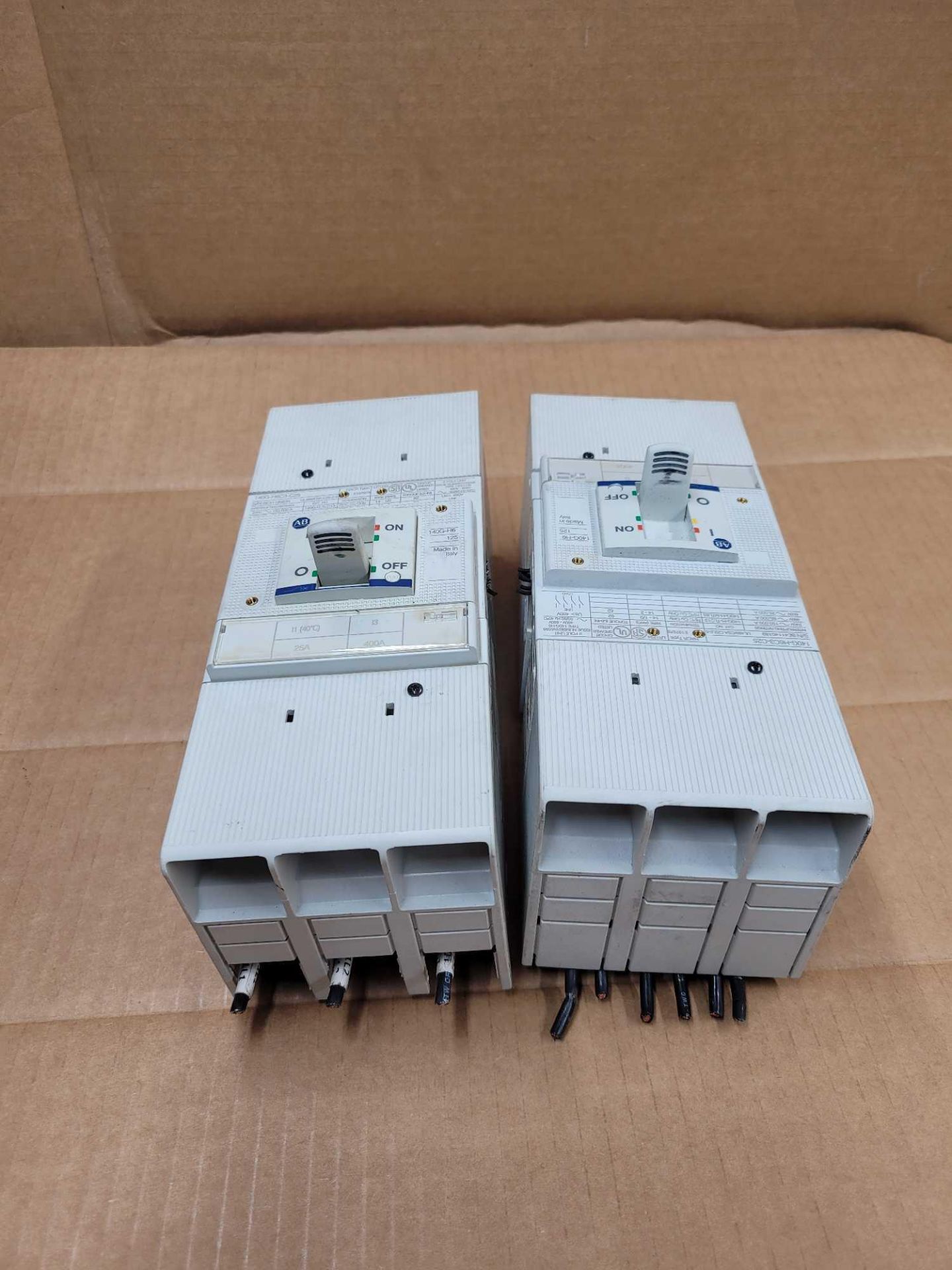 LOT OF 2 ALLEN BRADLEY 140G-H6C3-C25-FB / Series A 25 Amp Circuit Breaker  /  Lot Weight: 8.8 lbs