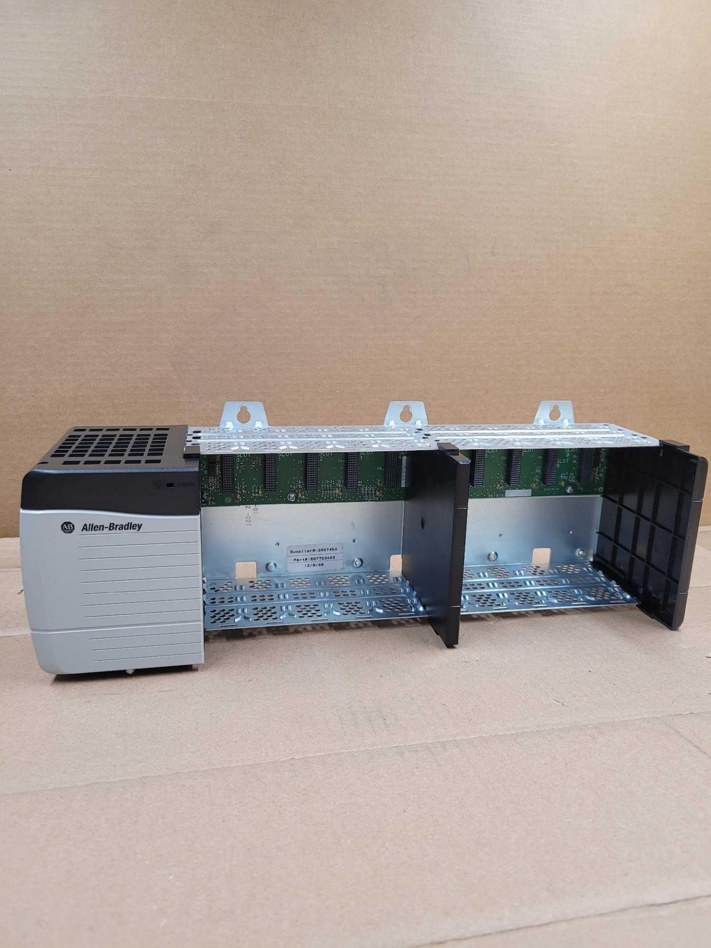ALLEN BRADLEY 1756-PA75 with 1756-A10B   / Series A Power Supply with 10 Slot PLC Chassis  /  Lot We