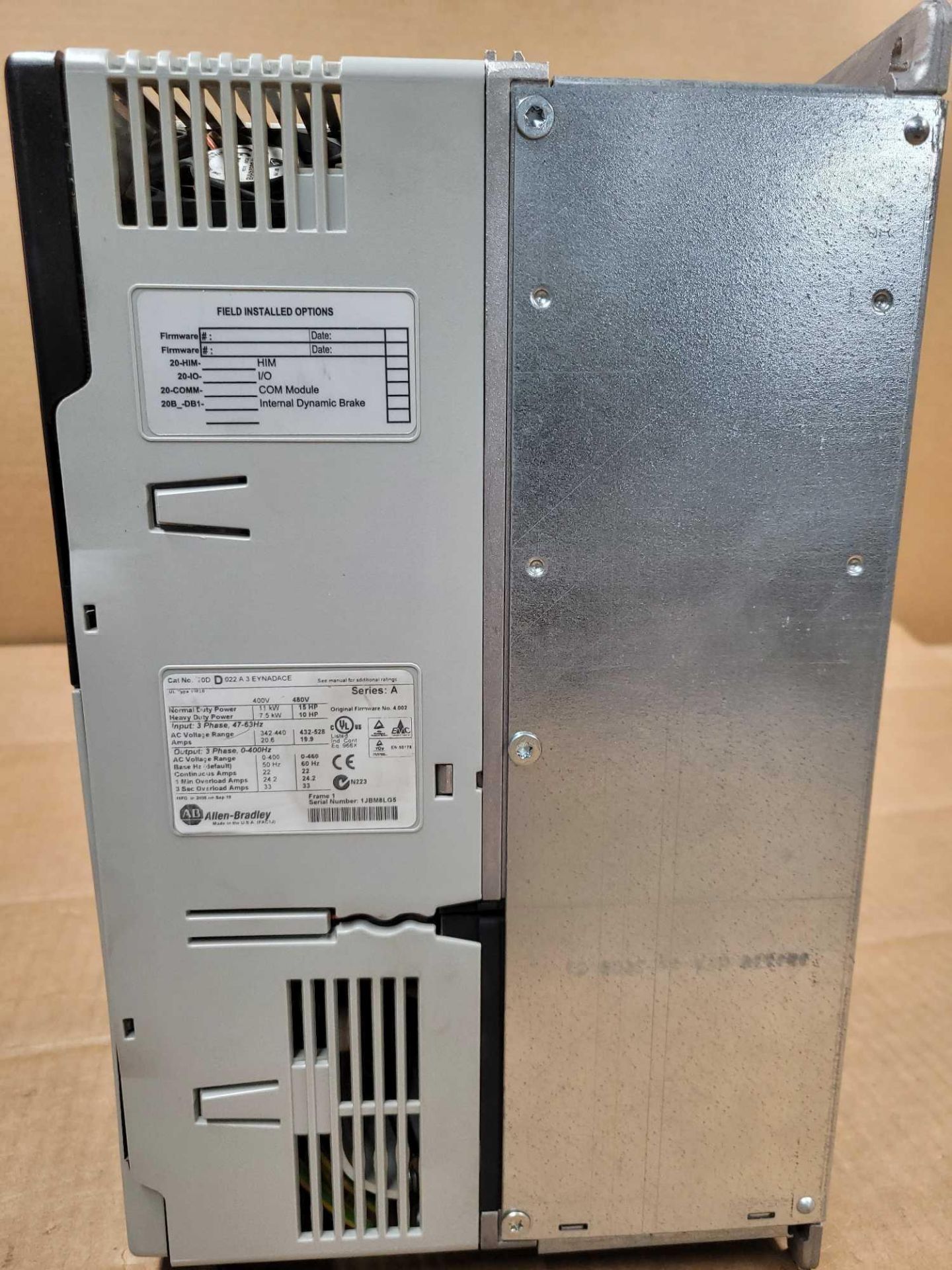 ALLEN BRADLEY 20DD022A3EYNADACE / Series A Powerflex 700S AC Drive  /  Lot Weight: 16.8 lbs - Image 6 of 7