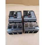 LOT OF 2 SQUARE D HJL26015 / 15 Amp Molded Case Circuit Breaker  /  Lot Weight: 7.8 lbs