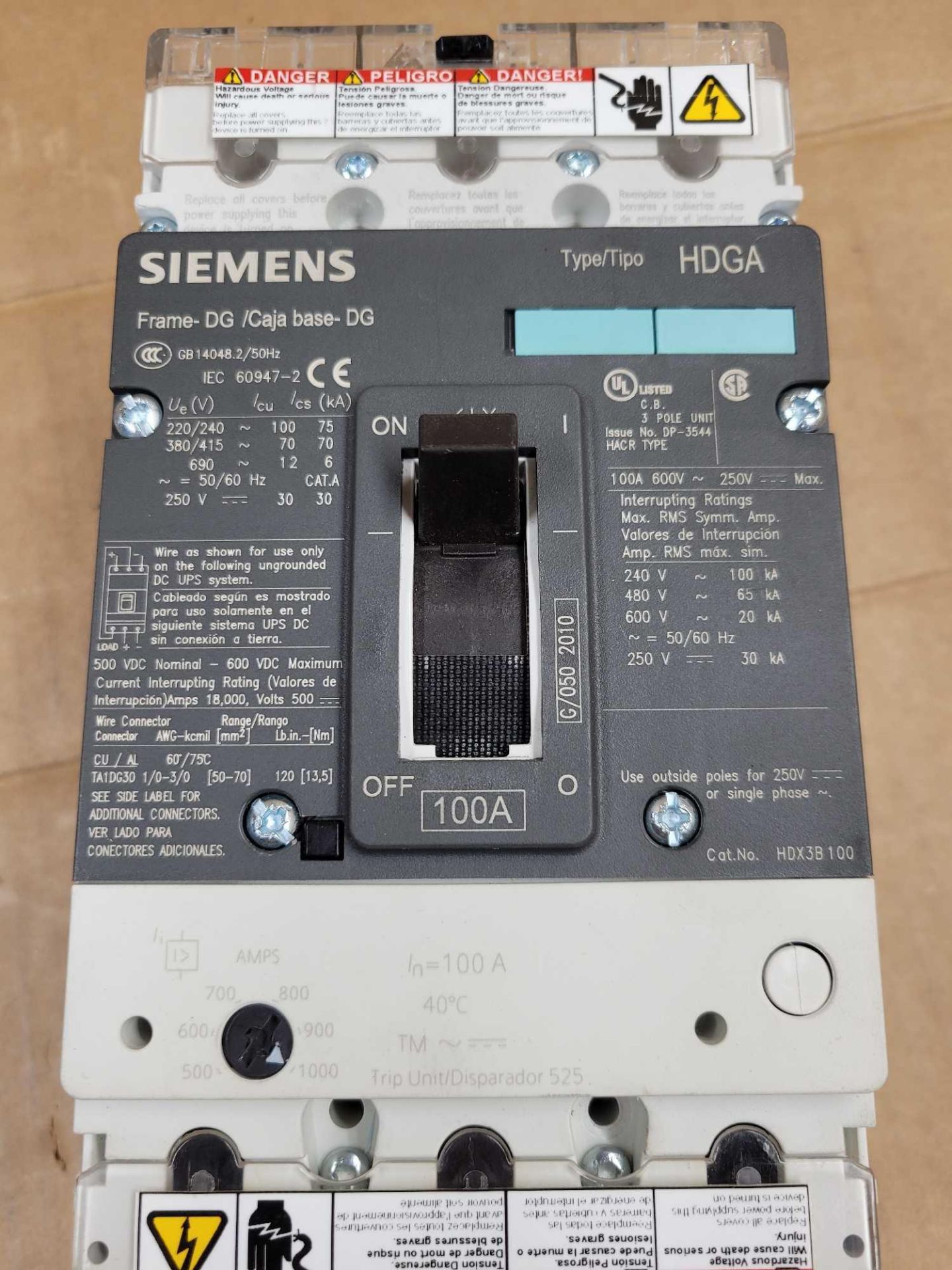 LOT OF 4 SIEMENS HDX3B100 / 100 Amp Circuit Breaker  /  Lot Weight: 19.6 lbs - Bild 2 aus 7