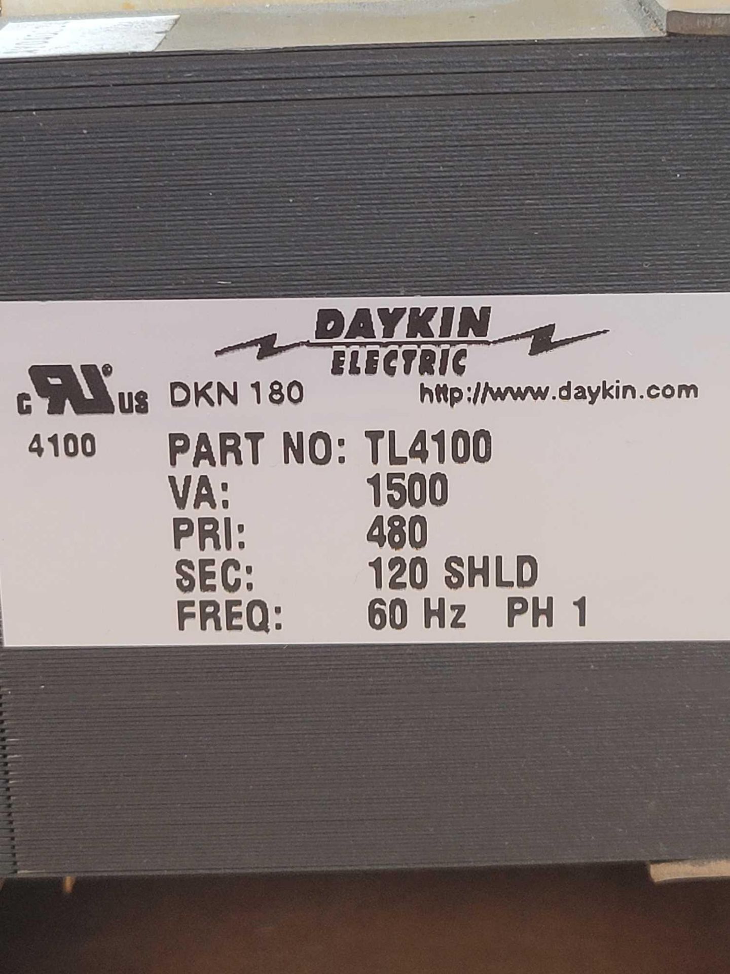 DAYKIN ELECTRIC 0MDGTB-03 with DAYKIN ELECTRIC TL4100 / Transformer Disconnect Switch with Transform - Image 7 of 9