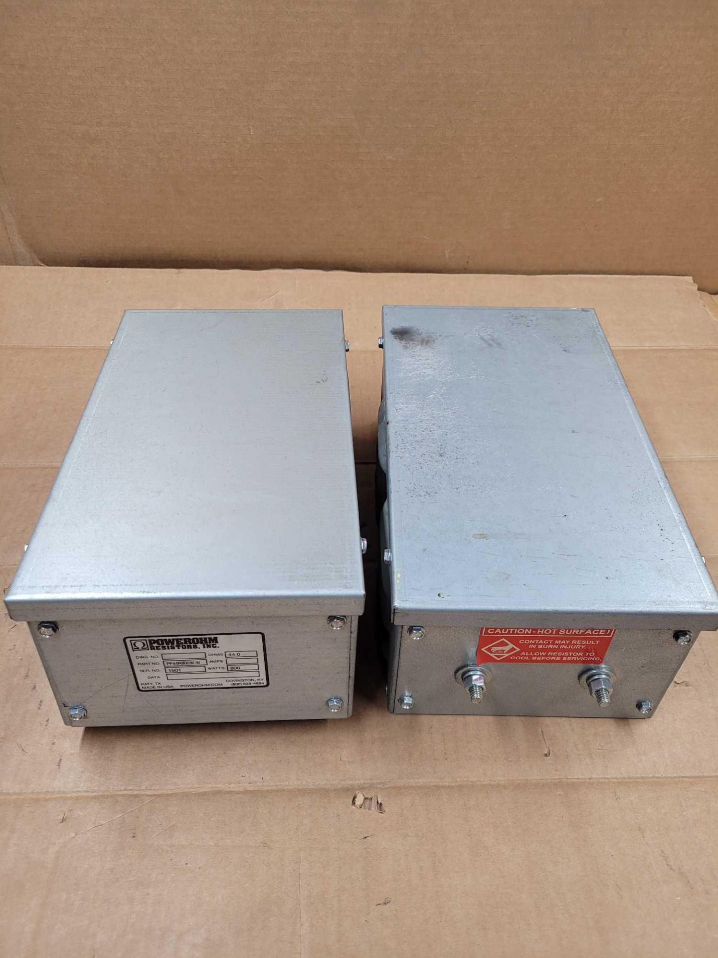 LOT OF 2 POWEROHM PF44R800W-W / Braking Resistor  /  Lot Weight: 17.6 lbs