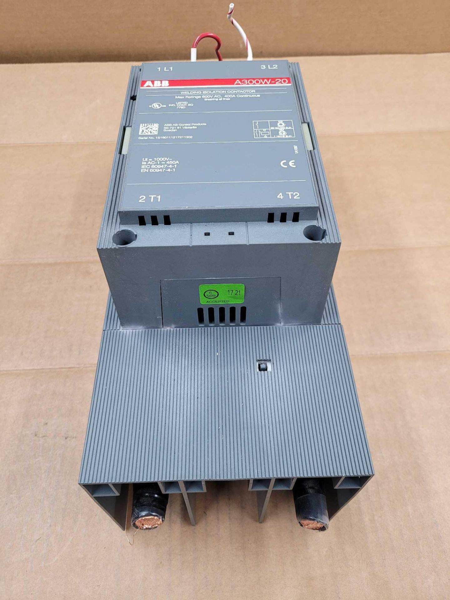 ABB A300W-20 / Welding Isolation Contactor  /  Lot Weight: 13.8 lbs