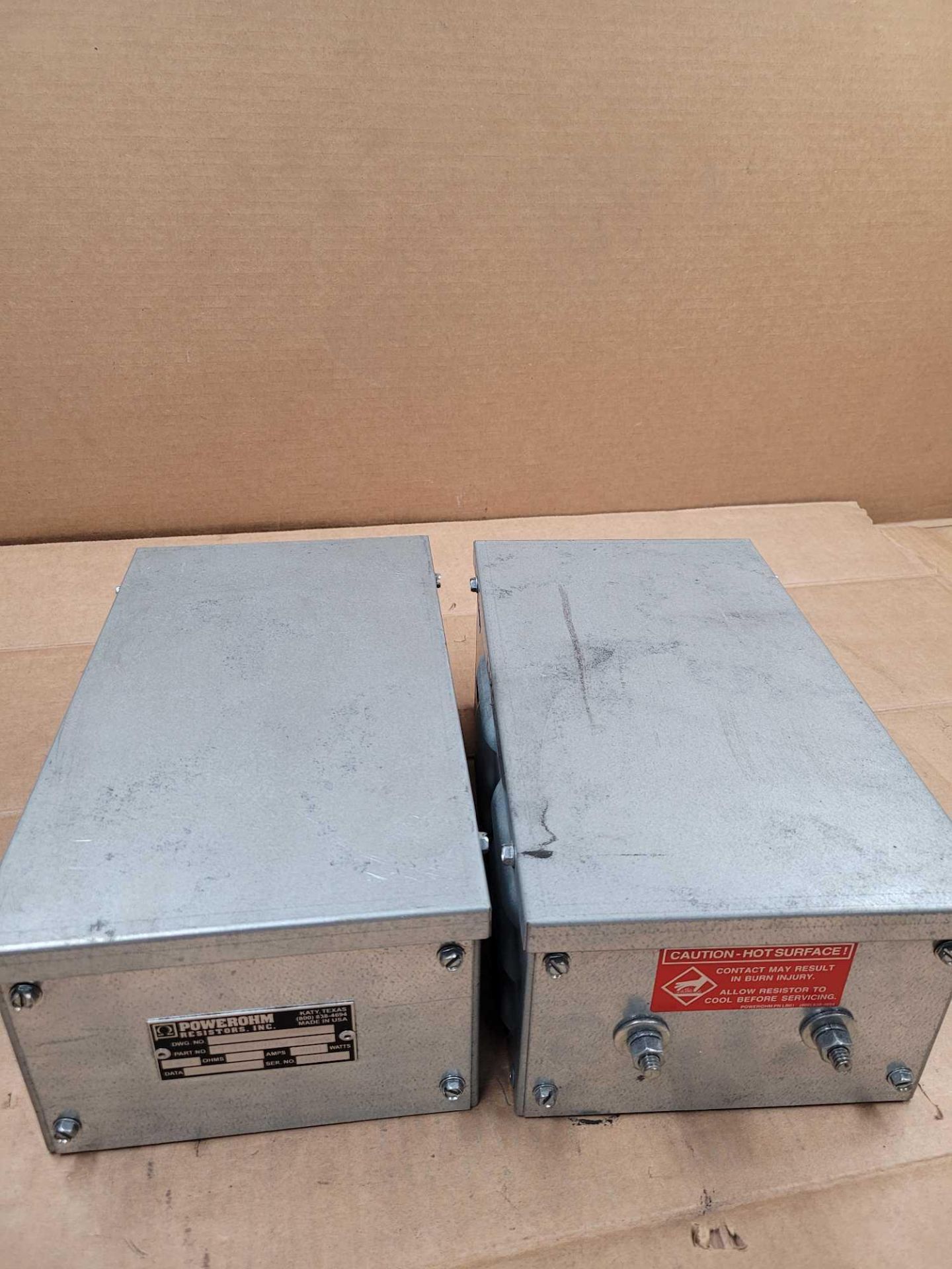 LOT OF 2 POWEROHM PF44R800W-NC-W / Braking Resistor  /  Lot Weight: 15.0 lbs