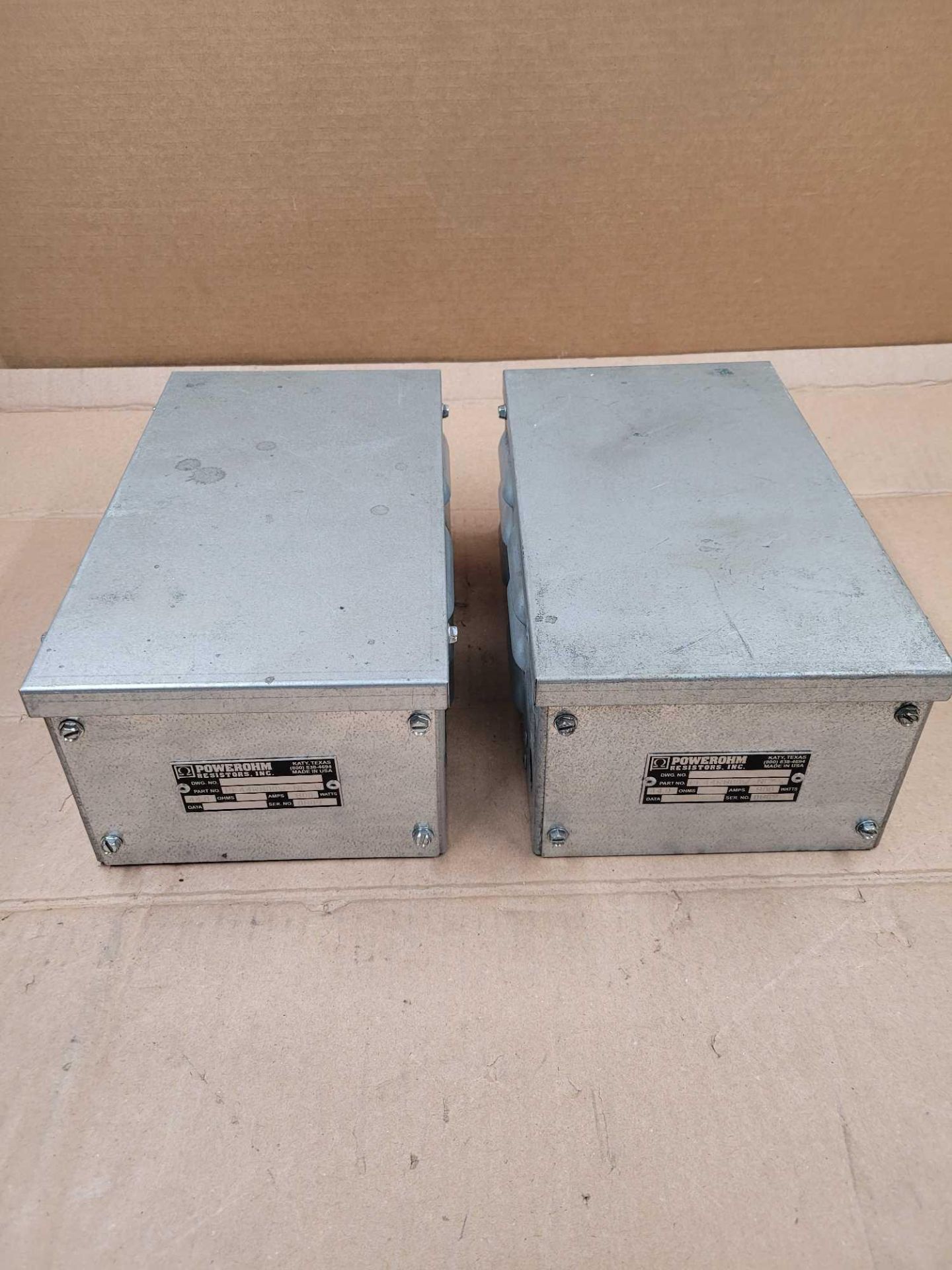LOT OF 2 POWEROHM PF44R800W-NC-W / Braking Resistor  /  Lot Weight: 15.8 lbs