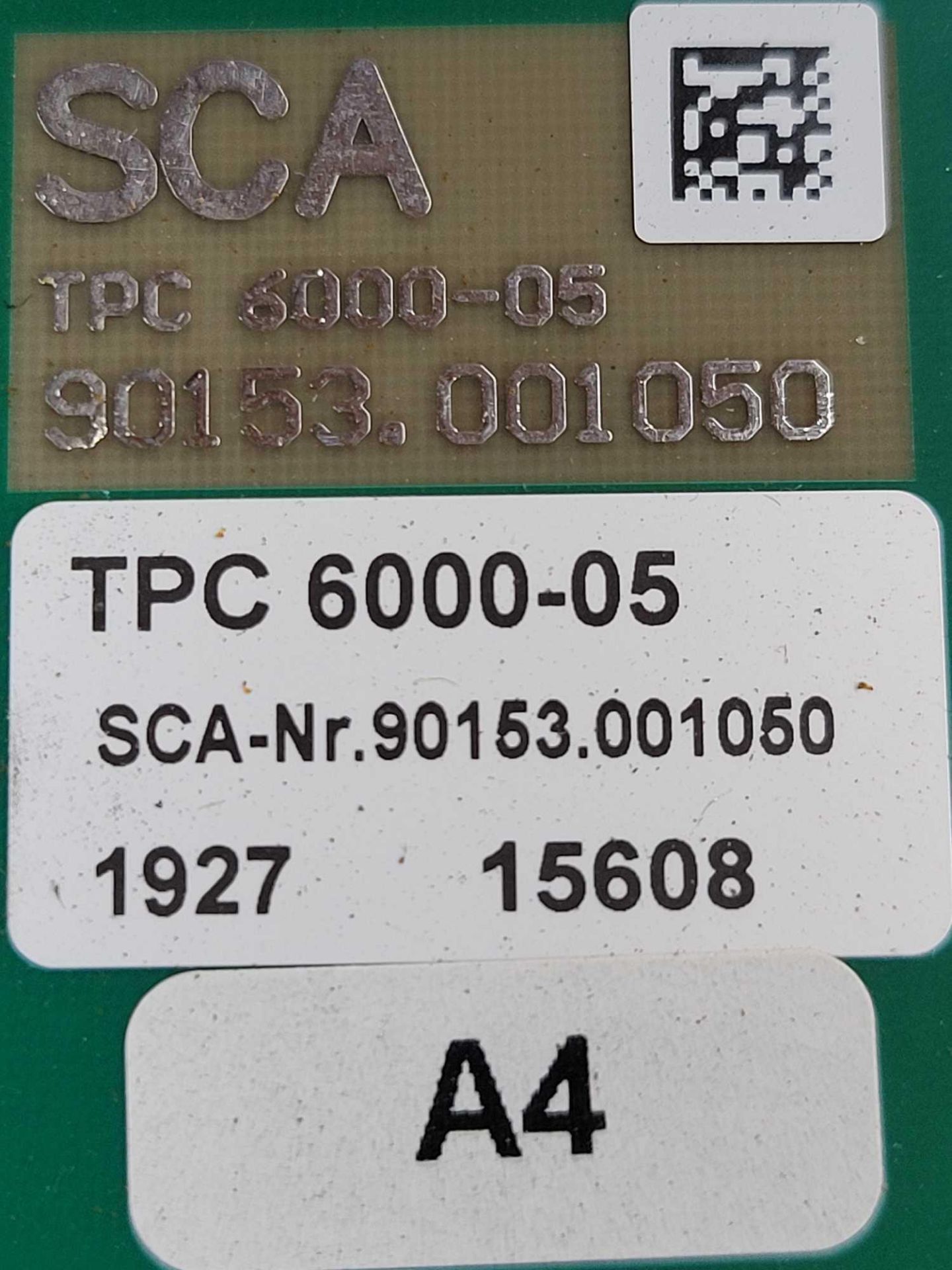 SCA TPC6000-05 90153.001050 / TPC 6000 Control Panel  /  Lot Weight: 1.6 lbs - Image 3 of 5