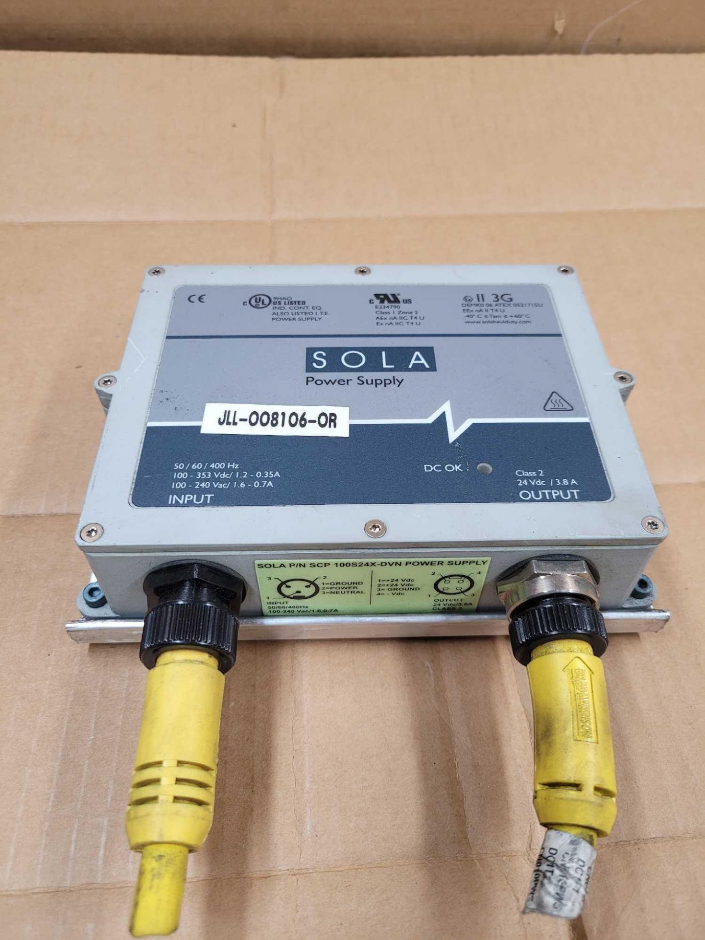 LOT OF 4 ASSORTED SOLA  /  (2) SCP 100S24X-DVN | Power Supply  /  (2) SCP 100S24X-CP | Power Supply - Image 2 of 7