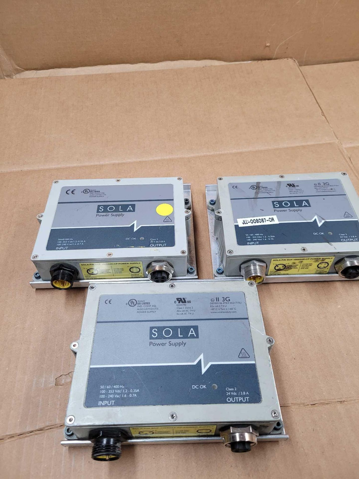 LOT OF 4 ASSORTED SOLA / (3) SCP 100S24X-CP | Power Supply  /  (1) SCP 100S24X-DVN | Power Supply - Image 2 of 12