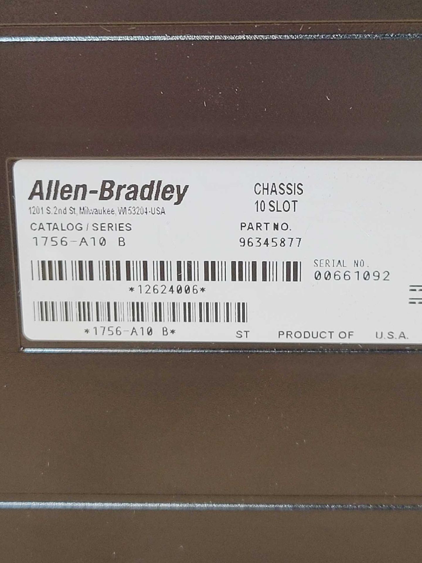 ALLEN BRADLEY 1756-PA75/B with 1756-A10 / Series B Power Supply with Series B 10 Slot Chassis  /  Lo - Image 8 of 8