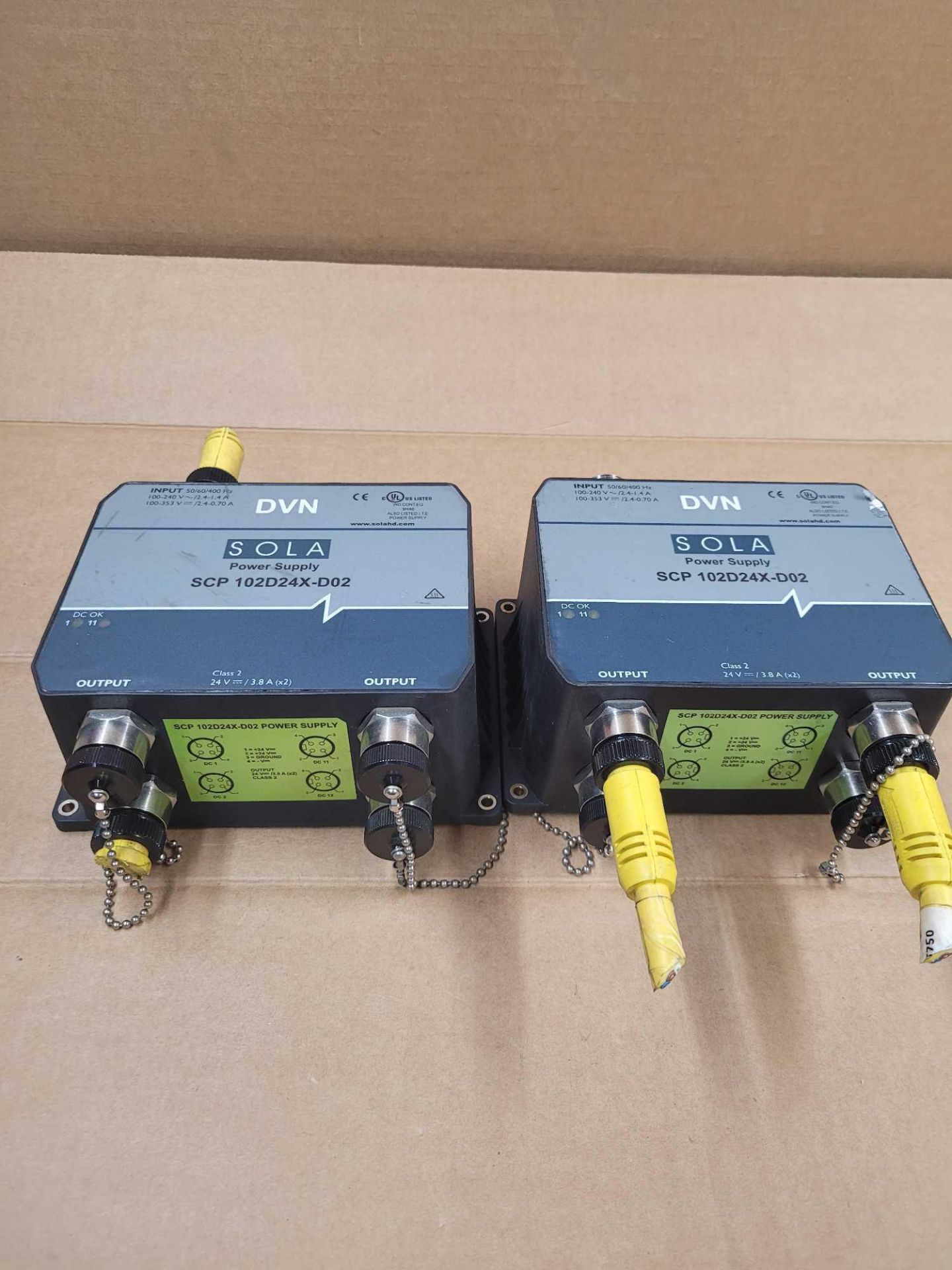 LOT OF 2 SOLA SCP 102D24X-D02 / Power Supply  /  Lot Weight: 8.4 lbs