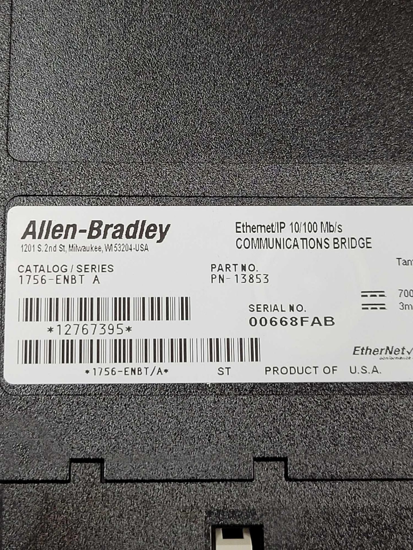 LOT OF 3 ASSORTED ALLEN BRADLEY / (1) 1756-DNB | Series E ControlLogix DeviceNet Comms Module  /  (1 - Image 7 of 18