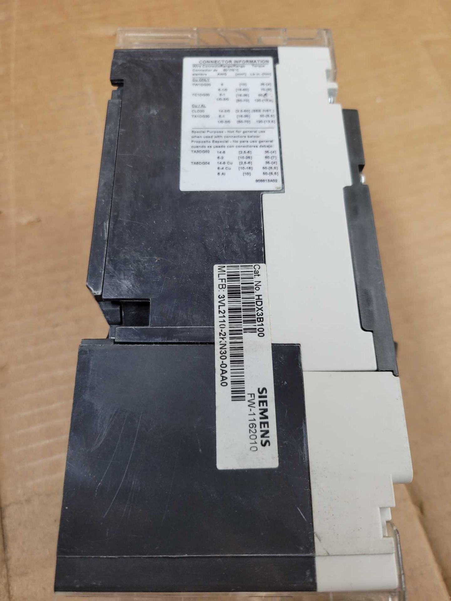 LOT OF 4 SIEMENS HDX3B100 / 100 Amp Circuit Breaker  /  Lot Weight: 18.6 lbs - Image 7 of 9