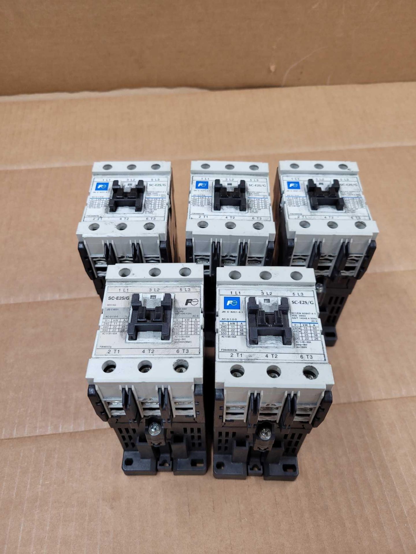 LOT OF 5 SC-E2S/G  /  Contactor  /  Lot Weight: 9.0 lbs