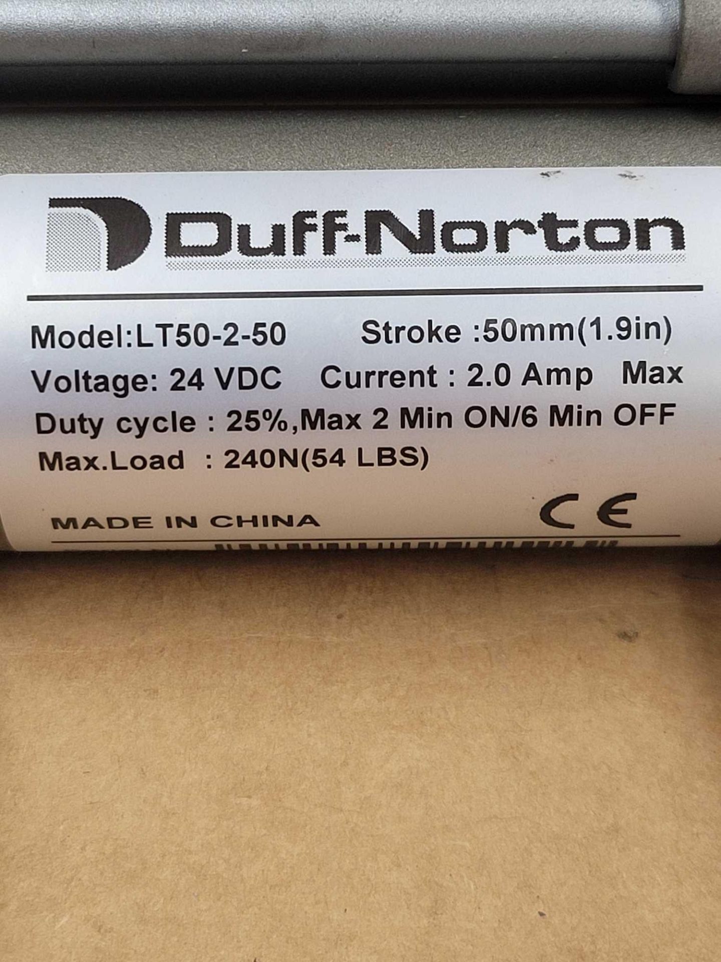 LOT OF 4 DUFF-NORTON LT50-2-50 / Linear Actuator  /  Lot Weight: 12.6 lbs - Image 4 of 9