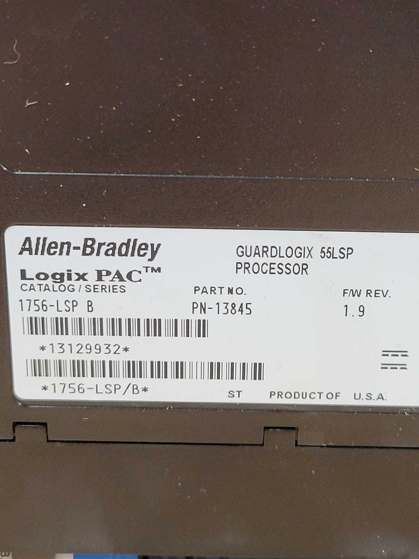 ALLEN BRADLEY 1756-LSP / Series B GuardLogix 55LSP Processor  /  Lot Weight: 0.8 lbs - Image 7 of 7