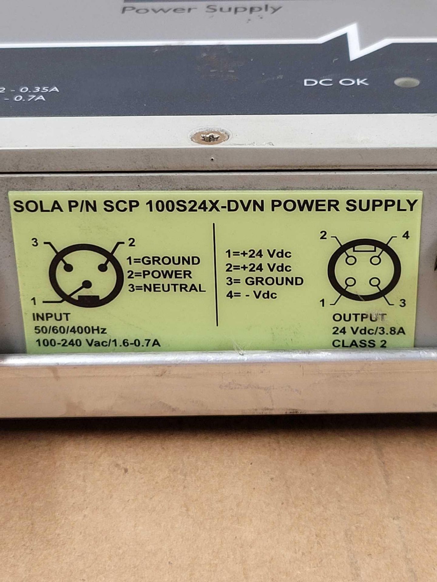 LOT OF 4 ASSORTED SOLA / (2) SCP 100S24X-DVN | Power Supply  /  (1) SCP 100S24X-CP | Power Supply  / - Image 3 of 14