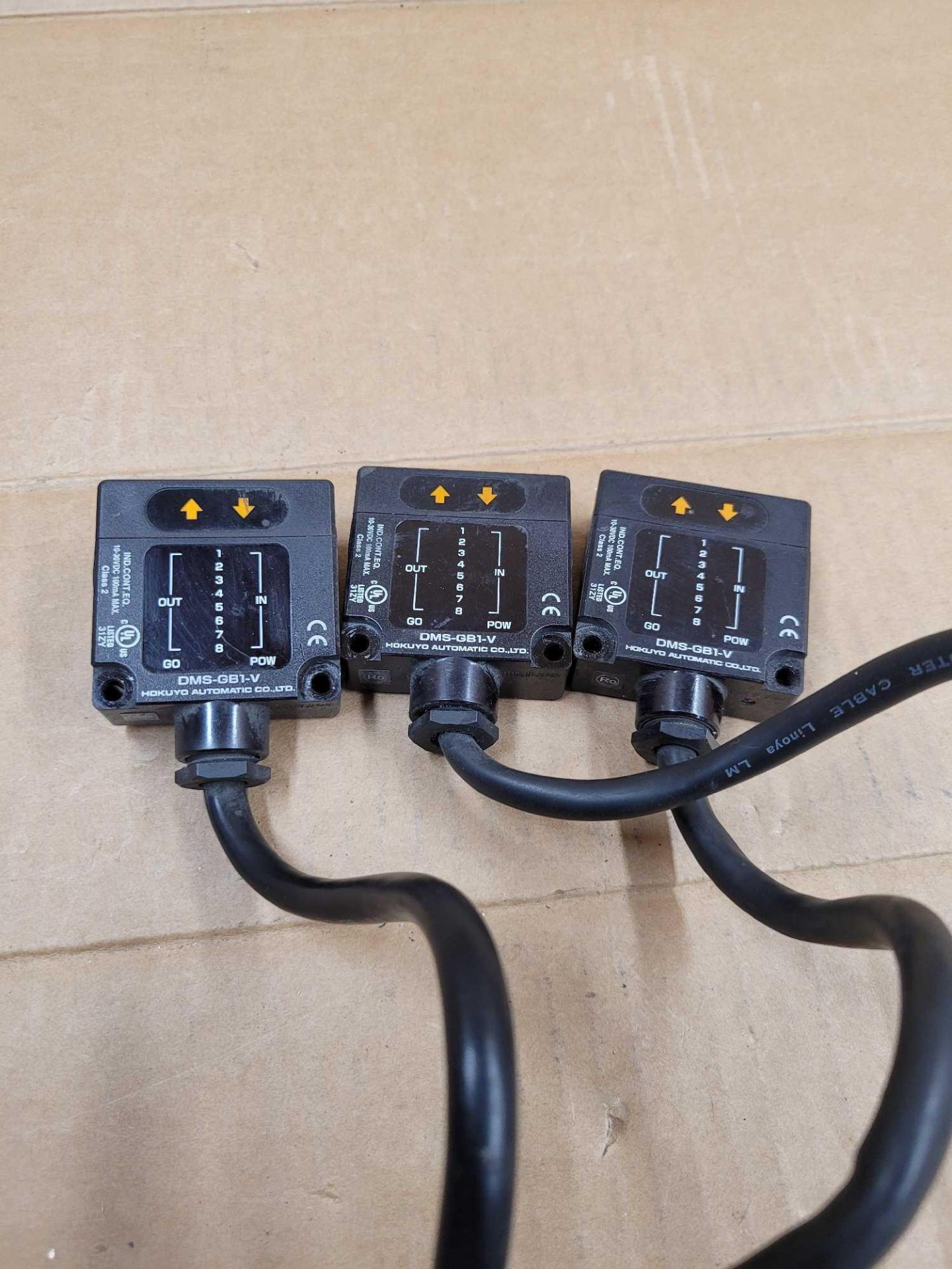 LOT OF 3 HOKUYO AUTOMATIC DMS-GB1-V / Optical Data Transmission Device  /  Lot Weight: 0.6 lbs