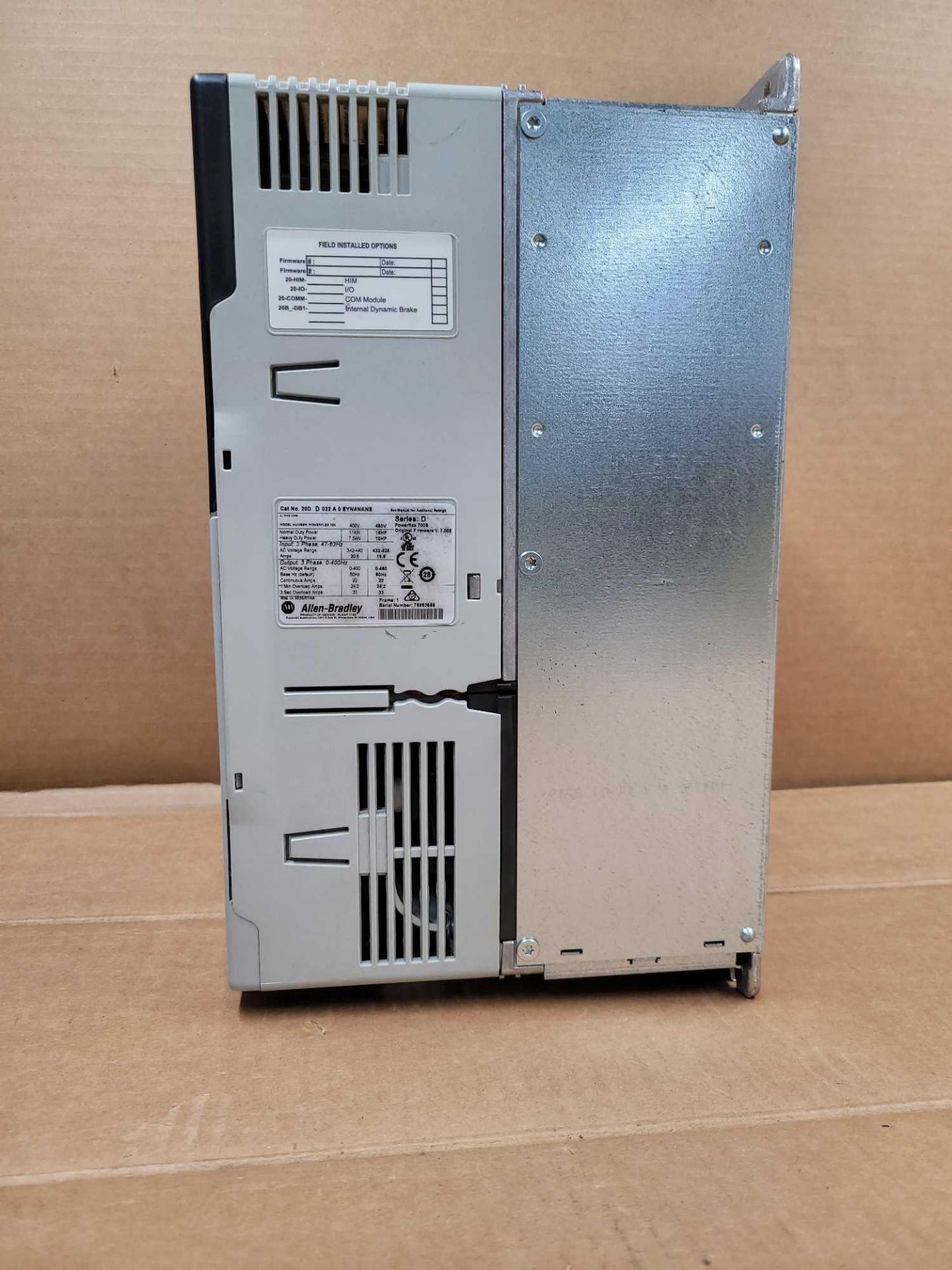 ALLEN BRADLEY 20DD022A0EYNANANE / Series D Powerflex 700S AC Drive  /  Lot Weight: 16.6 lbs - Image 4 of 7