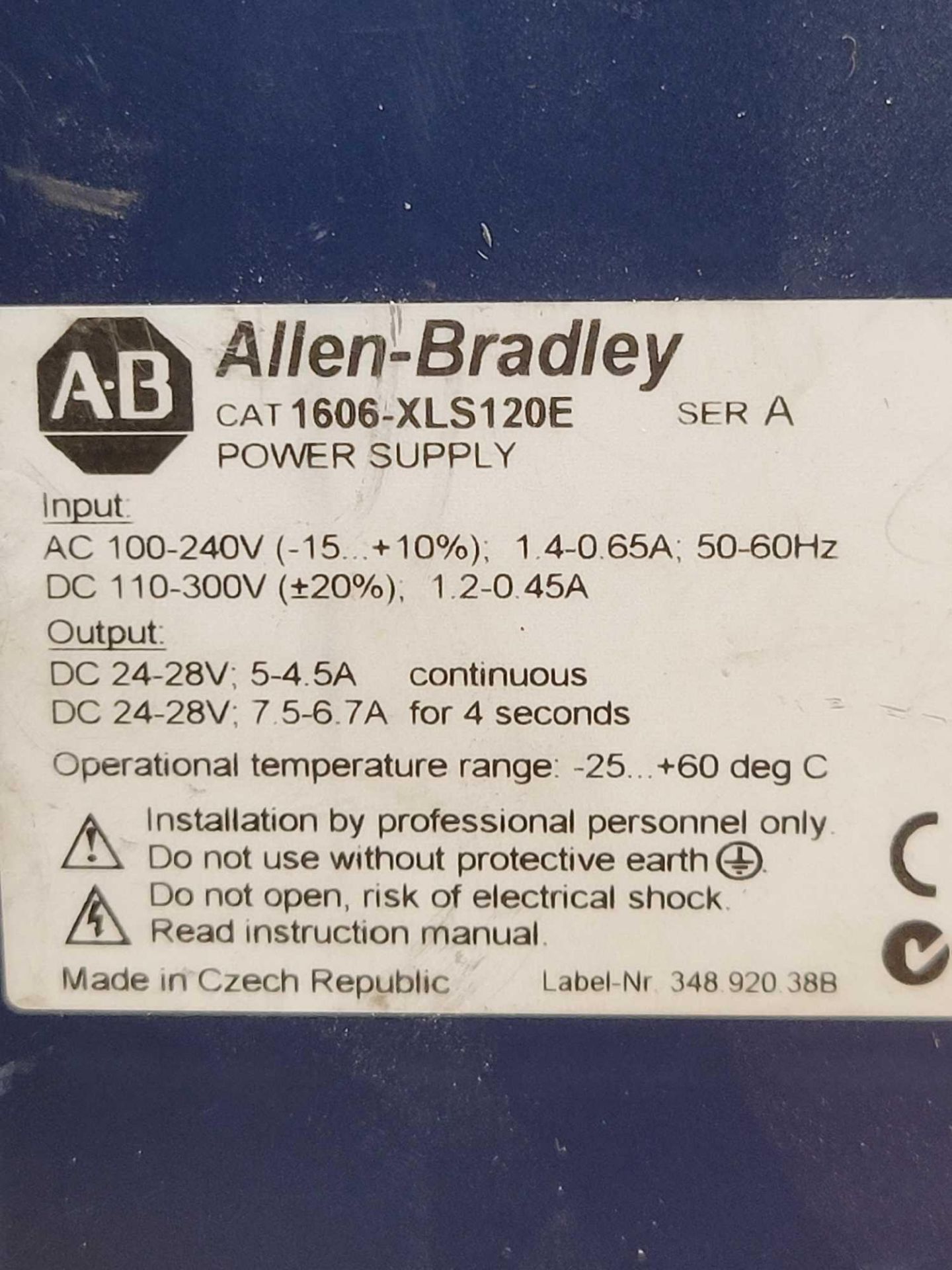 LOT OF 5 ASSORTED ALLEN BRADLEY  /  (1) 1606-XLS120E | Series A Power Supply  /  (1) 1791DS-IB8XOB8 - Image 6 of 27