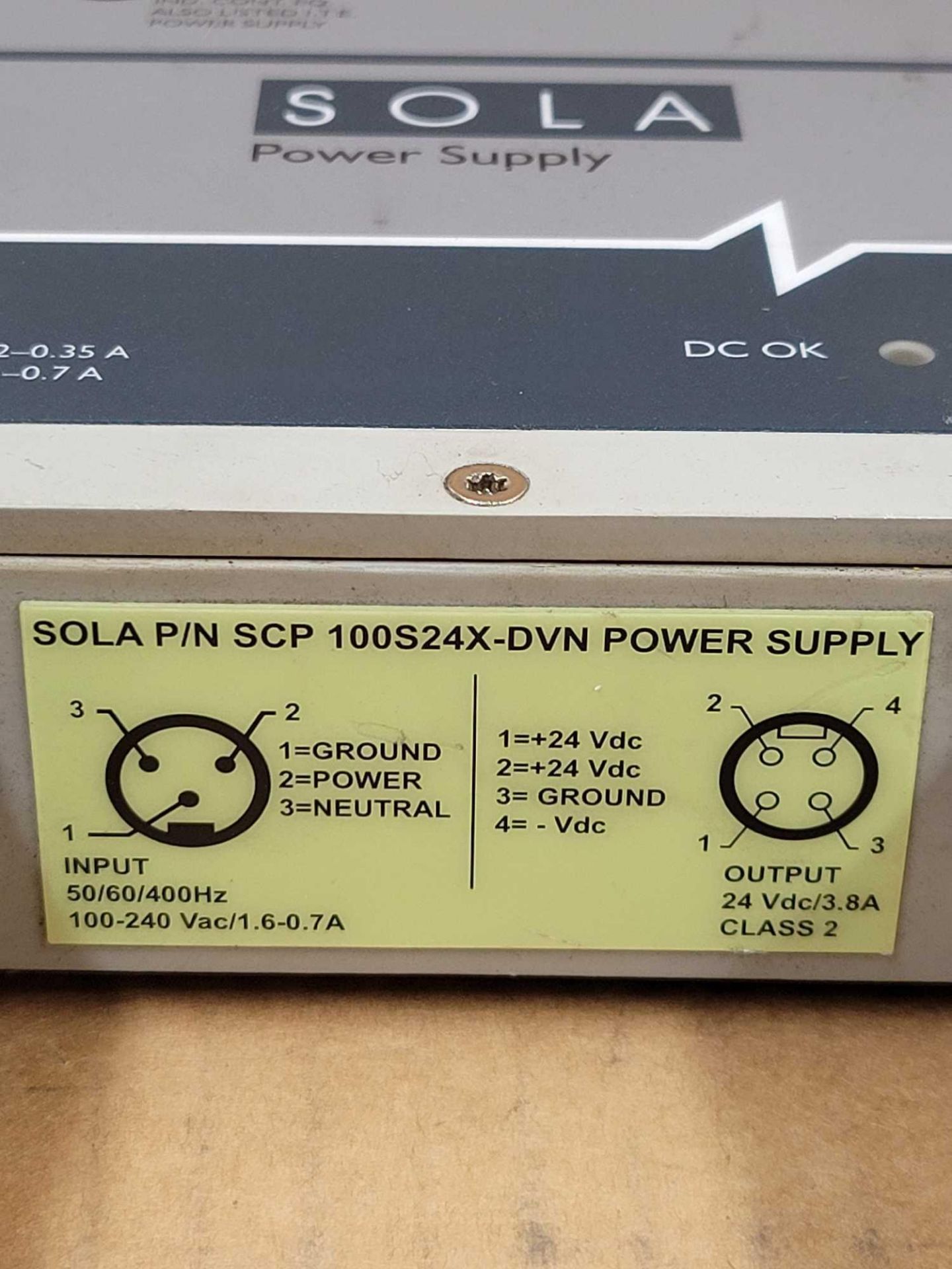 LOT OF 4 SOLA SCP 100S24X-DVN / Power Supply  /  Lot Weight: 12.6 lbs - Image 3 of 6