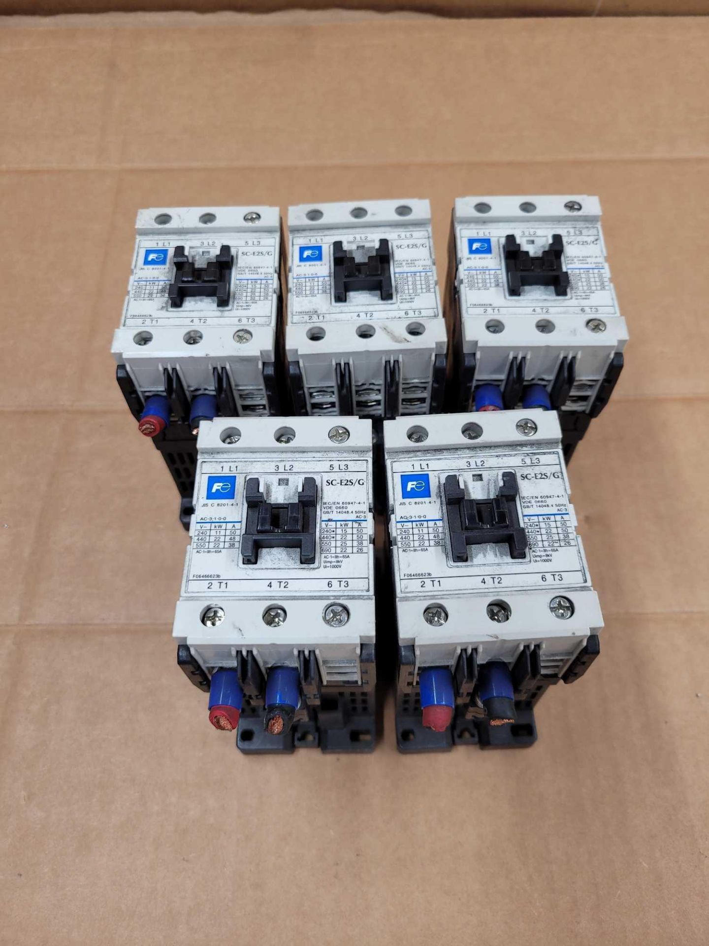 LOT OF 5 FUJI SC-E2S/G  /  Contactor  /  Lot Weight: 9.2 lbs