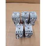 LOT OF 5 ASSORTED ALLEN BRADLEY / (3) 100-C09DJ200 | Series A Contactor  /  (2) 100-C09E*10 | Series