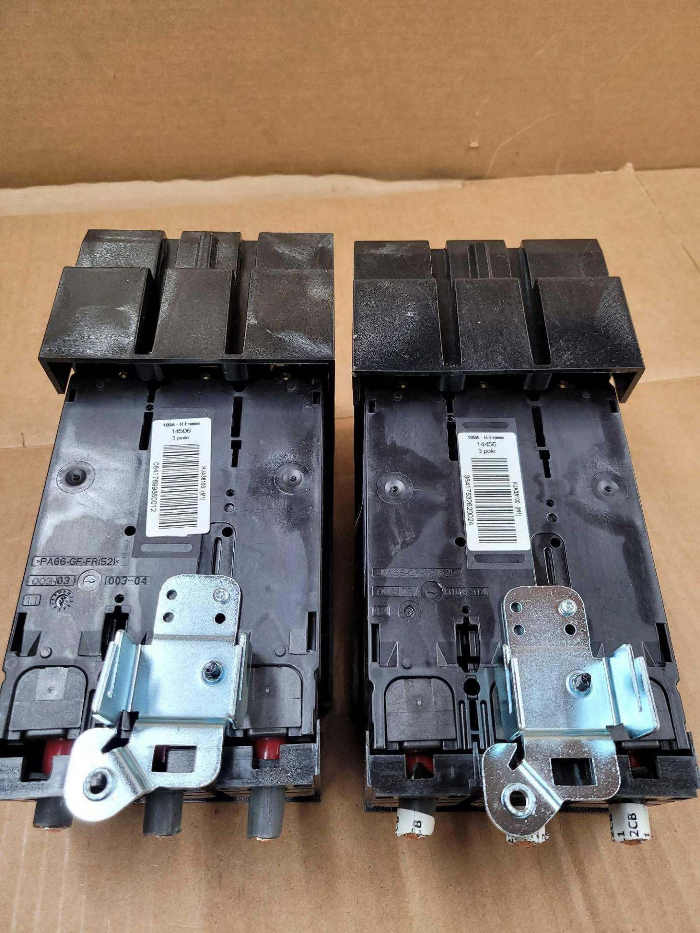 LOT OF 2 SQUARE D HJA36100 / 100 Amp Molded Case Circuit Breaker  /  Lot Weight: 9.4 lbs - Image 5 of 6