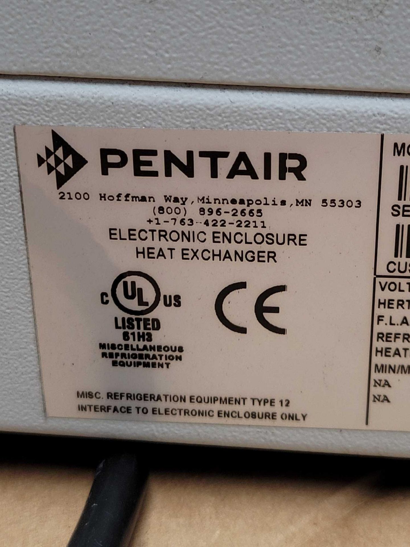 PENTAIR XR290816012 / Electronic Enclosure Heat Exchanger  /  Lot Weight: 19.8 lbs - Image 3 of 5